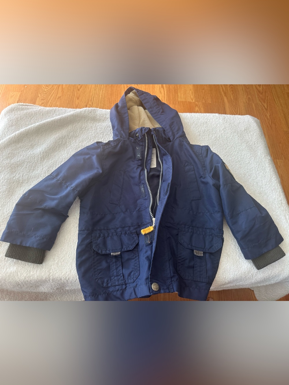 Carter's Navy Blue Hooded Puffer Jacket